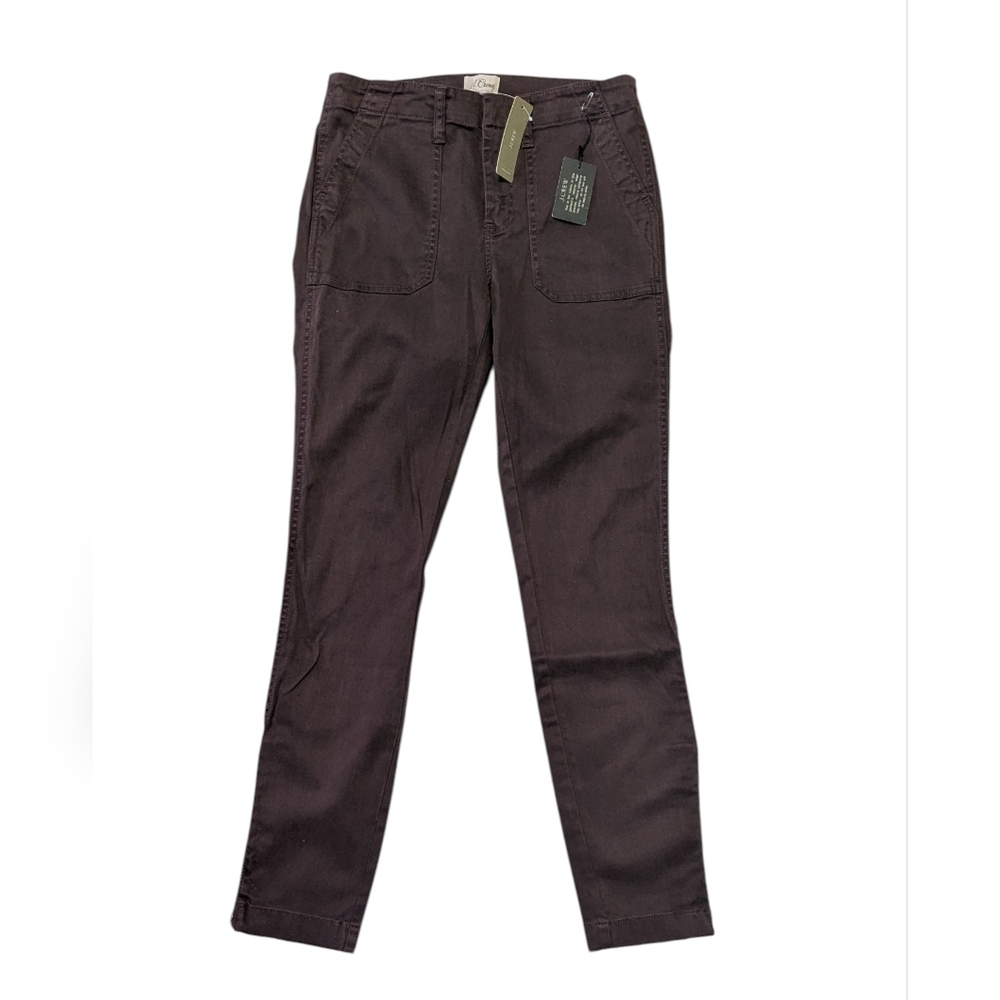 J.Crew Women’s Jeans 26 – Burgundy Purple Skinny Fit w/ Zip Cuff | New